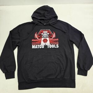 Matco Tools Pullover Hoodie Sweatshirt Men's‎ Sz XL Hot Rod Spell Out Logo EUC